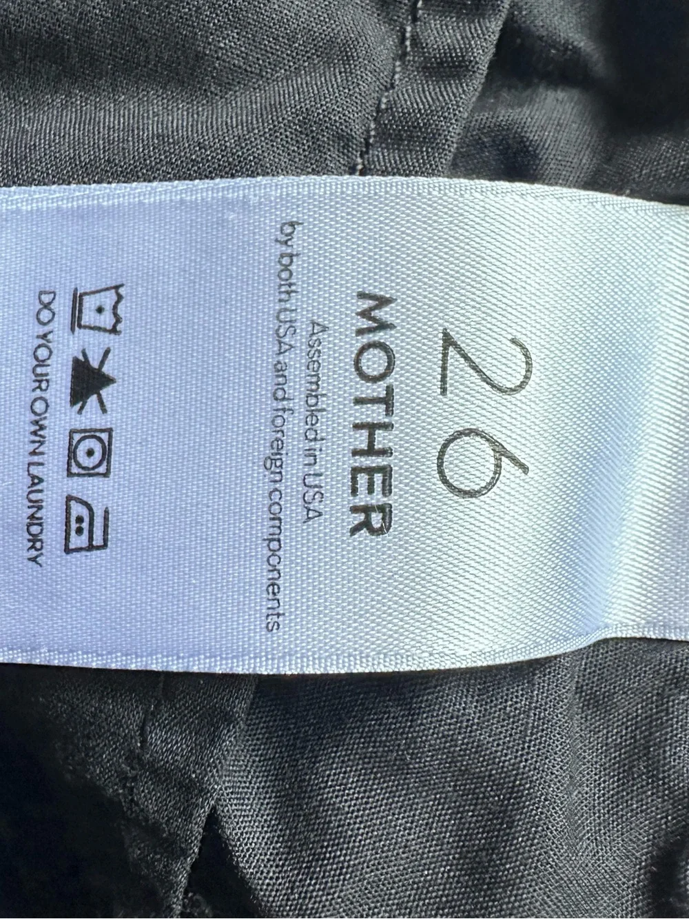 MOTHER ankle fray Black Skinny Jeans